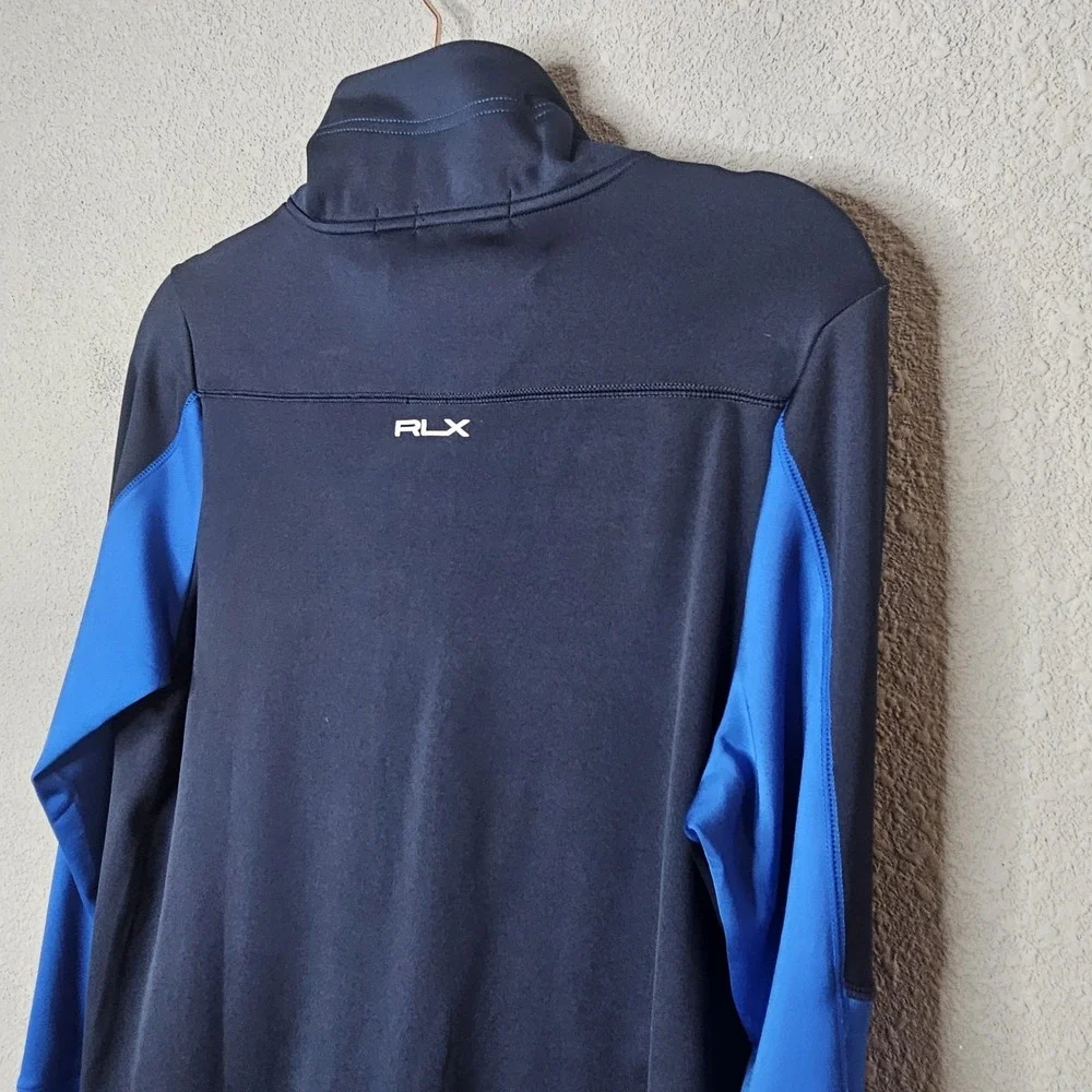 Polo Sport Ralph Lauren Jacket Womens M Blue RLX Black Label Activewear Full Zip